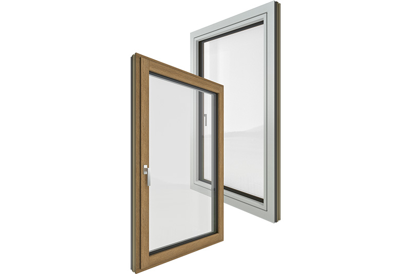 HF 410 Holz-Aluminium-Fenster Schreinerei Milde